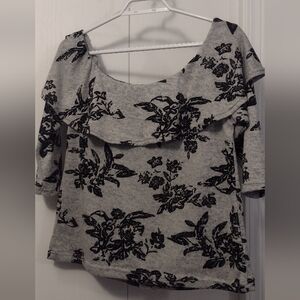 Magazine brand grey and black sweater size large